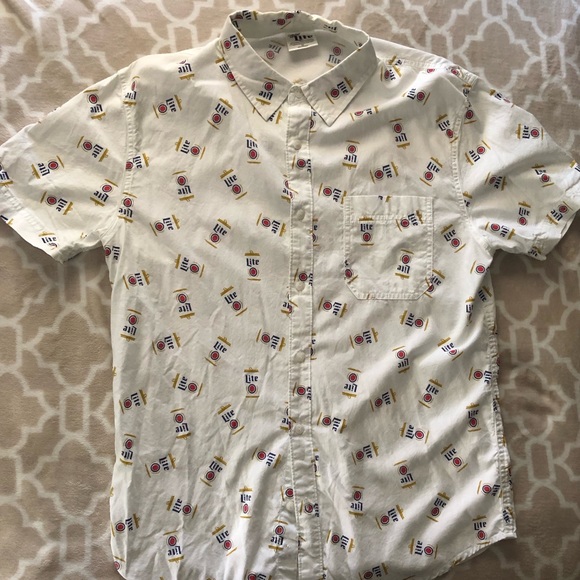 NWOT Miller Lite button down - Picture 1 of 5